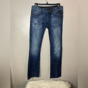 ReRock For Express Boot Cut Distressed Denim Jeans
